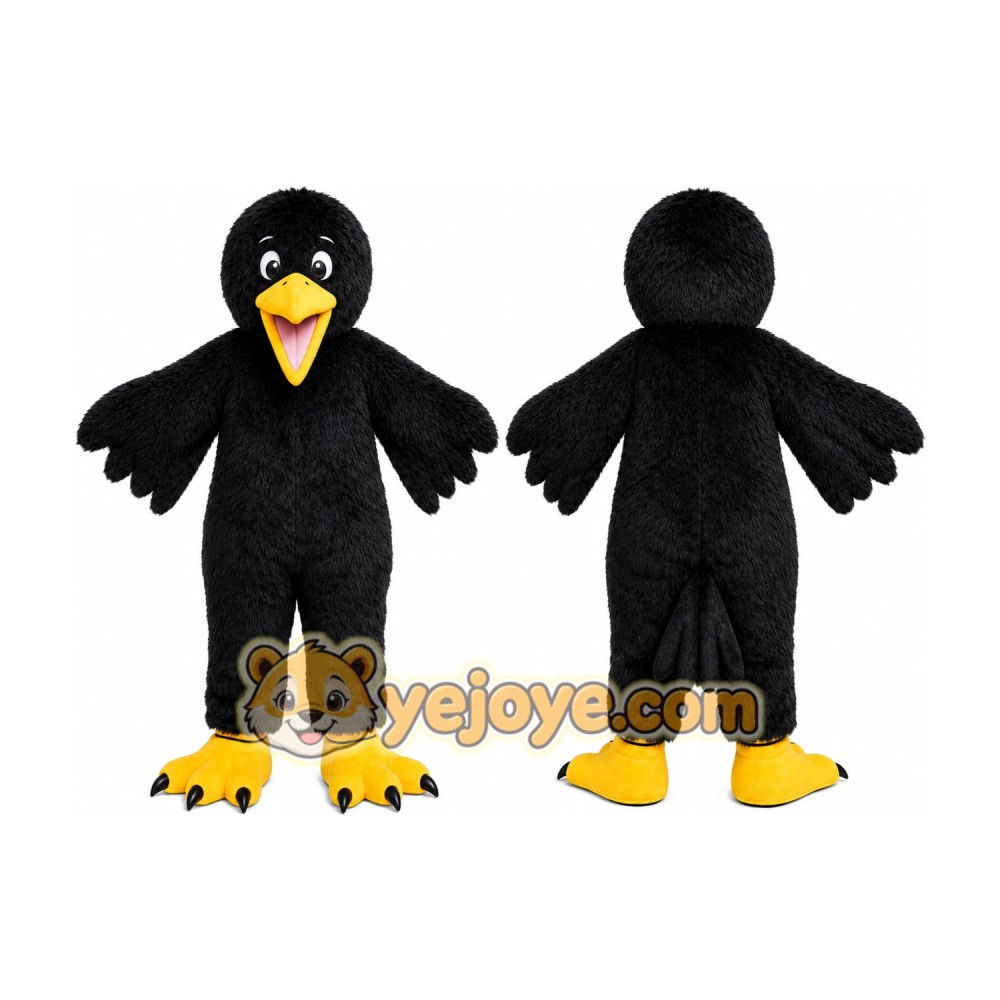 Black Bird Mascot Costume Black Bird Mascot Costume