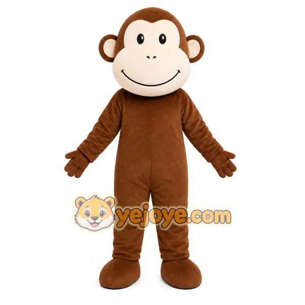 Brown Monkey Mascot Costume Brown Monkey Mascot Costume
