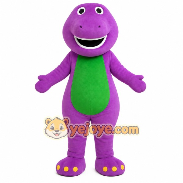 Purple Dinosaur Mascot Costume Purple Dinosaur Mascot Costume
