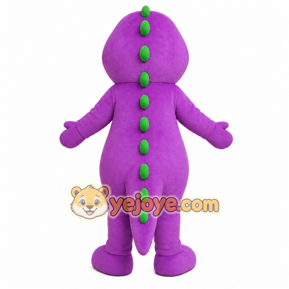 Purple Dinosaur Mascot Costume