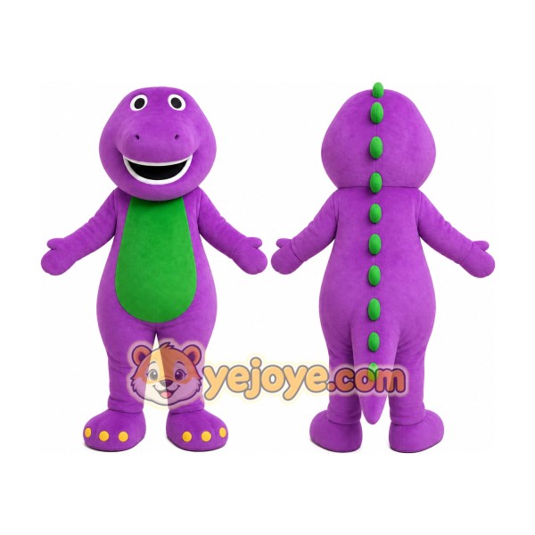 Purple Dinosaur Mascot Costume