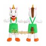 White Goat Overalls Mascot Costume
