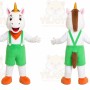 White Goat Overalls Mascot Costume