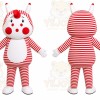 Red Striped Bear Mascot Costume