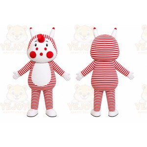 Red Striped Bear Mascot Costume