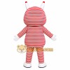Red Striped Bear Mascot Costume Red Striped Bear Mascot Costume