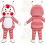 Red Striped Bear Mascot Costume