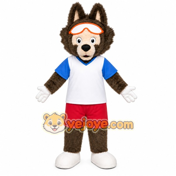 Brown Dog Sports Mascot Costume Brown Dog Sports Mascot Costume