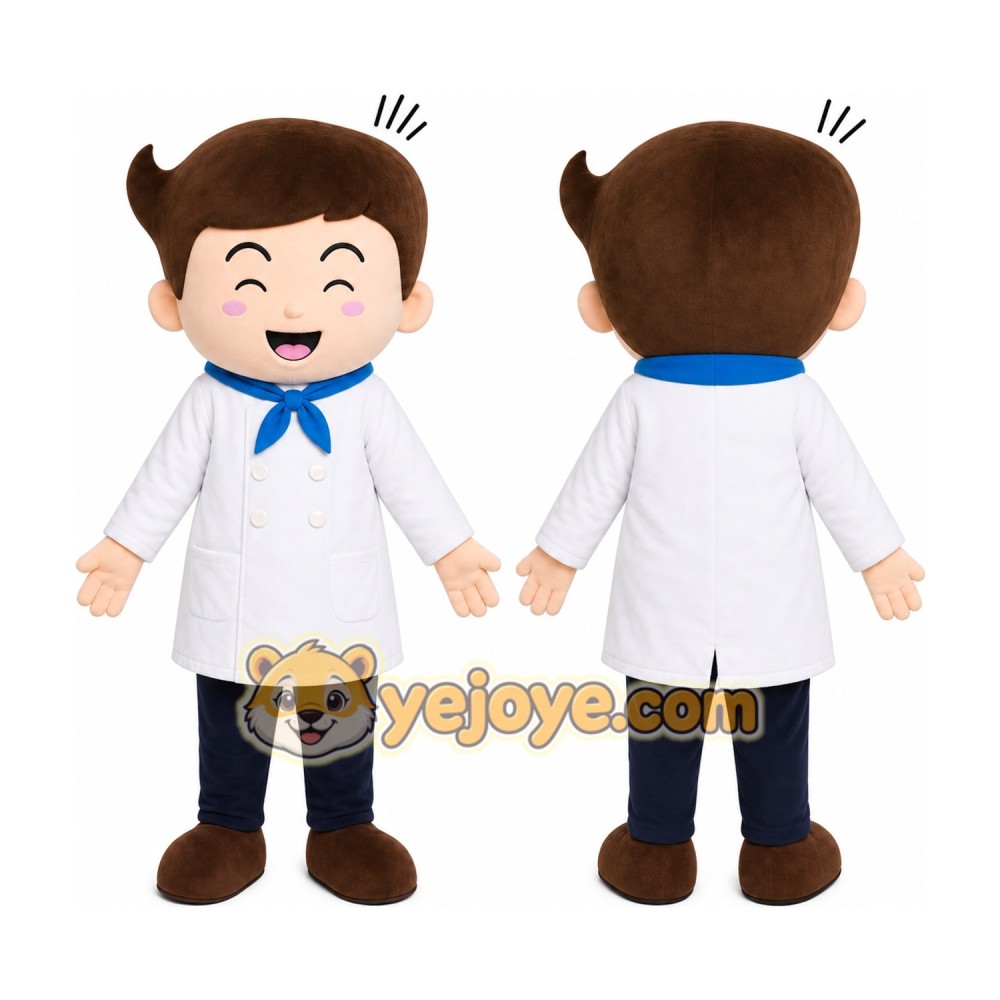 Doctor Boy Mascot Costume Doctor Boy Mascot Costume