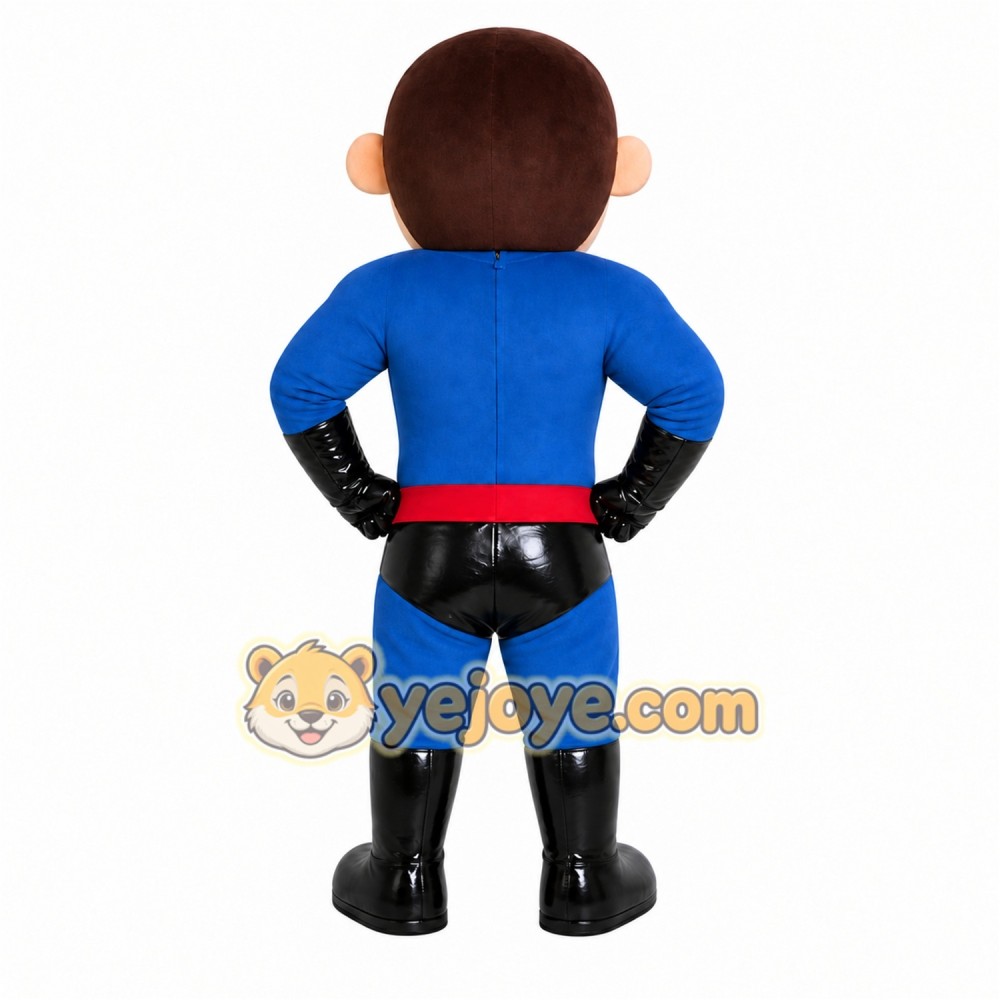 Superhero Boy Mascot Costume Superhero Boy Mascot Costume