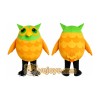 Orange Owl Mascot Costume Orange Owl Mascot Costume