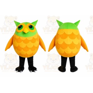 Orange Owl Mascot Costume