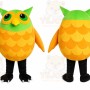 Orange Owl Mascot Costume