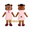 Pink Dress Bear Mascot Costume Pink Dress Bear Mascot Costume