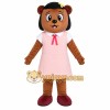 Pink Dress Bear Mascot Costume Pink Dress Bear Mascot Costume