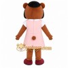 Pink Dress Bear Mascot Costume Pink Dress Bear Mascot Costume