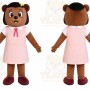 Pink Dress Bear Mascot Costume