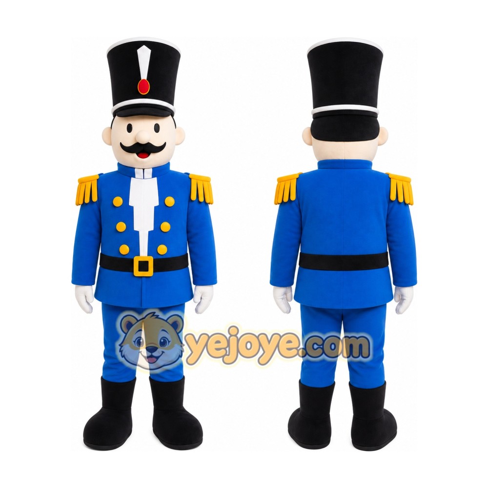 Blue Toy Soldier Mascot Costume