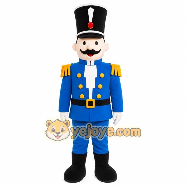 Blue Toy Soldier Mascot Costume