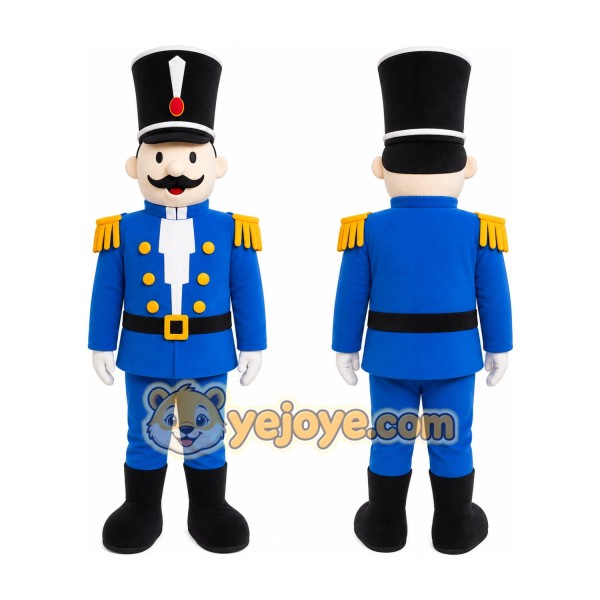Blue Toy Soldier Mascot Costume