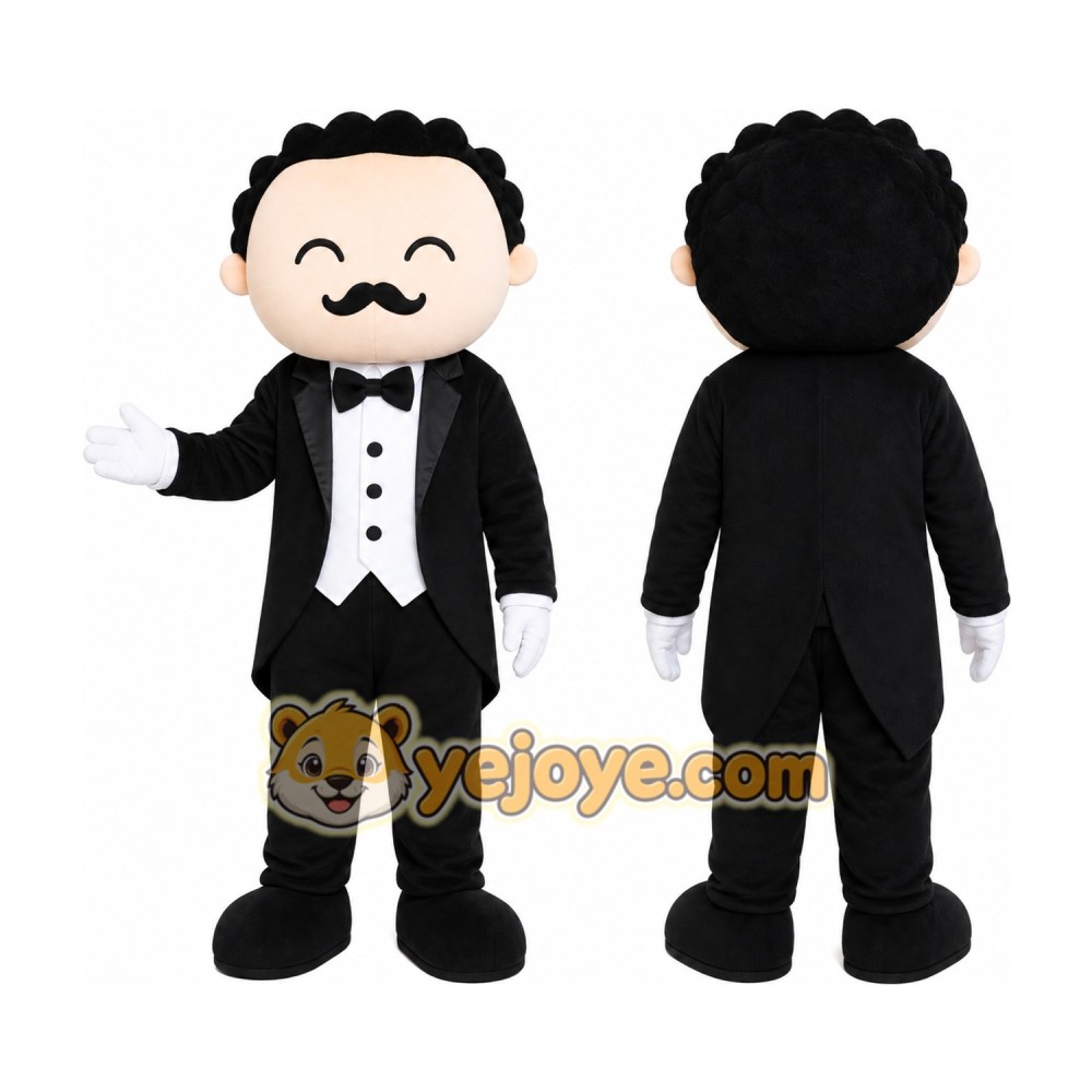Tuxedo Man Mascot Costume Tuxedo Man Mascot Costume