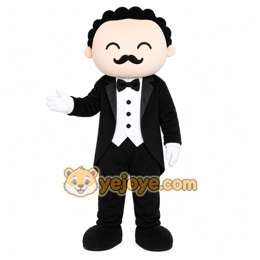 Tuxedo Man Mascot Costume Tuxedo Man Mascot Costume