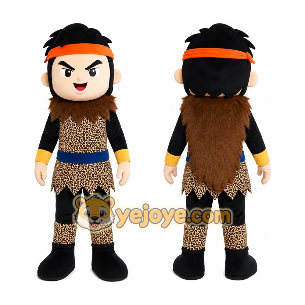 Black Warrior Girl Mascot Costume Black Warrior Girl Mascot Costume