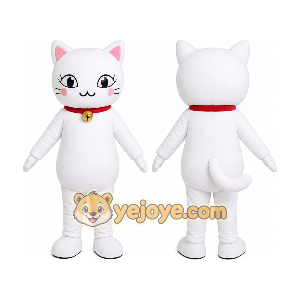 White Cat Mascot Costume