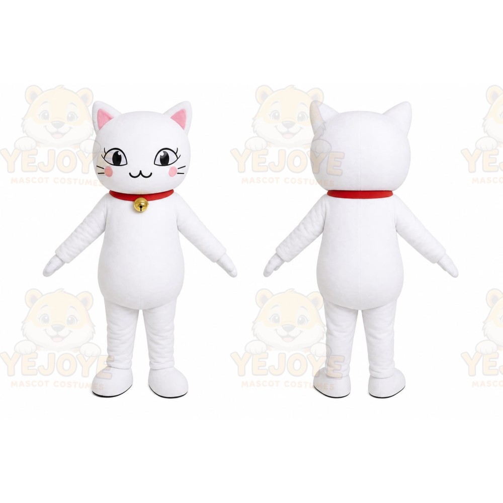 White Cat Mascot Costume