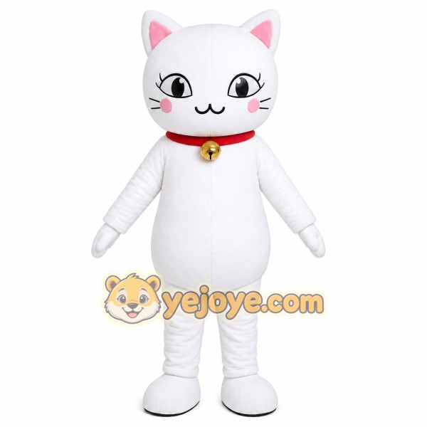 White Cat Mascot Costume White Cat Mascot Costume