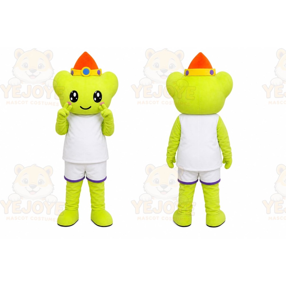 Green Frog Boy Mascot Costume