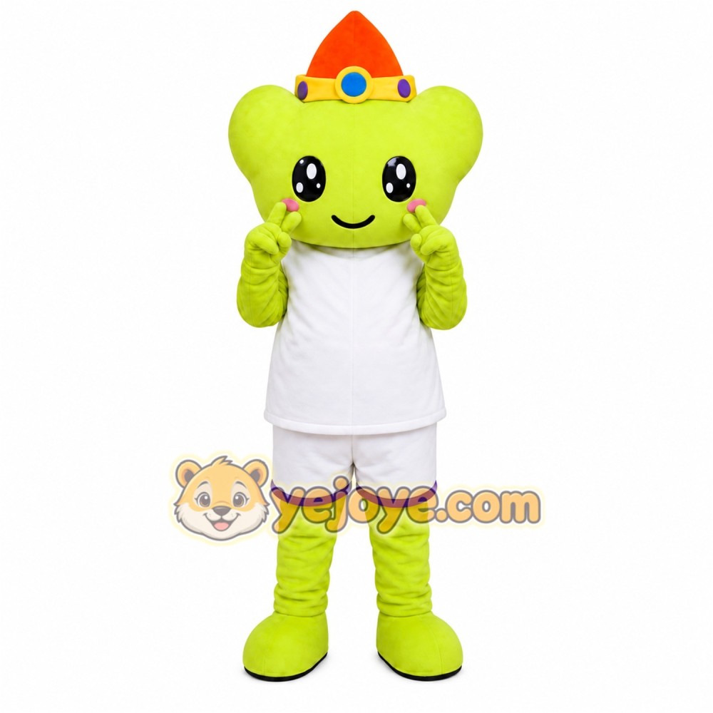 Green Frog Boy Mascot Costume Green Frog Boy Mascot Costume