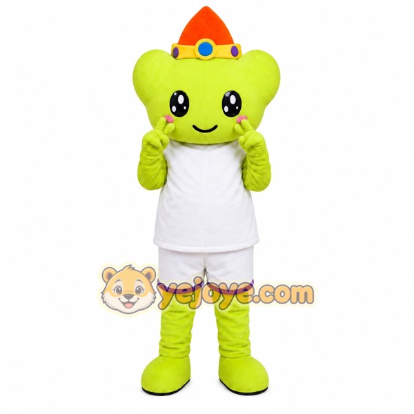 Green Frog Boy Mascot Costume