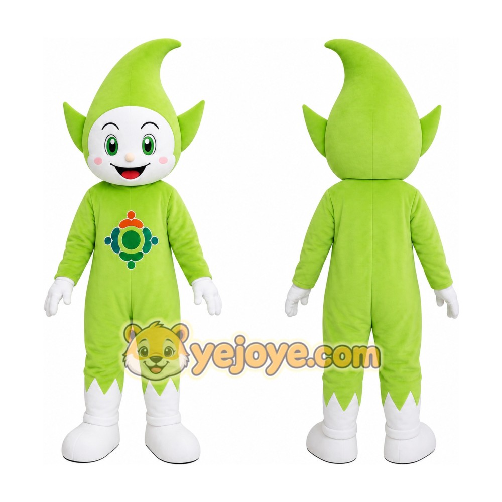 Green Elf Girl Mascot Costume