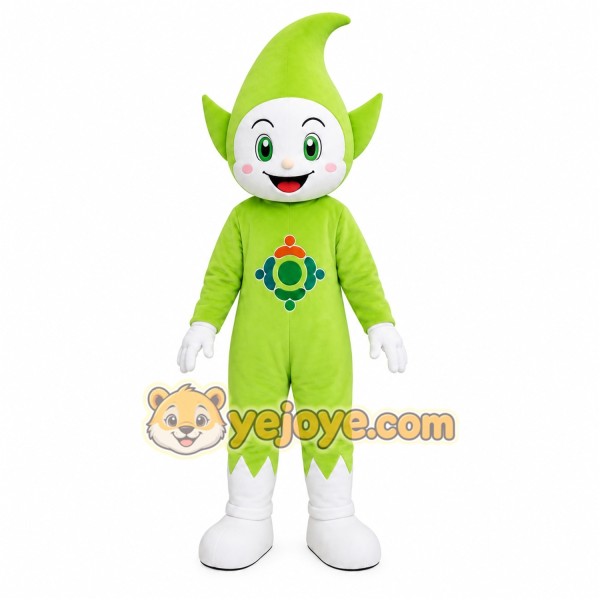 Green Elf Girl Mascot Costume Green Elf Girl Mascot Costume
