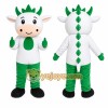 Green Cow Mascot Costume