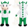 Green Cow Mascot Costume