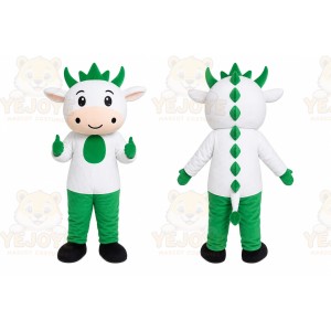 Green Cow Mascot Costume