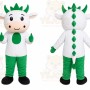 Green Cow Mascot Costume