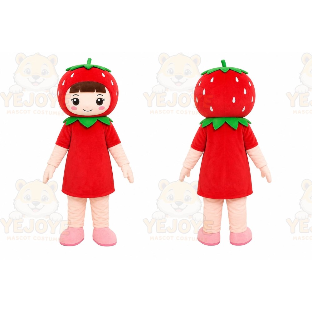 Strawberry Girl Mascot Costume