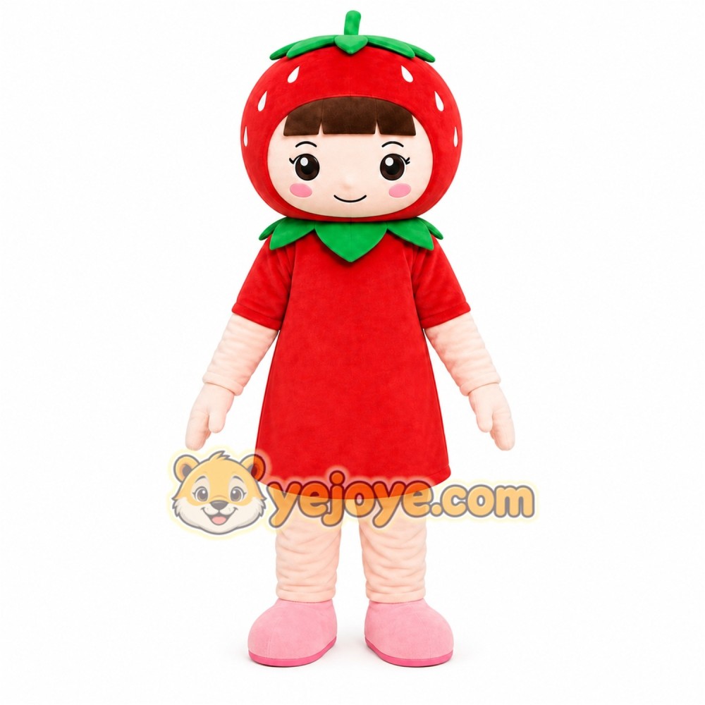 Strawberry Girl Mascot Costume