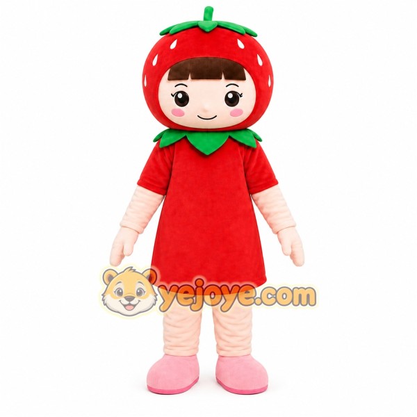 Strawberry Girl Mascot Costume