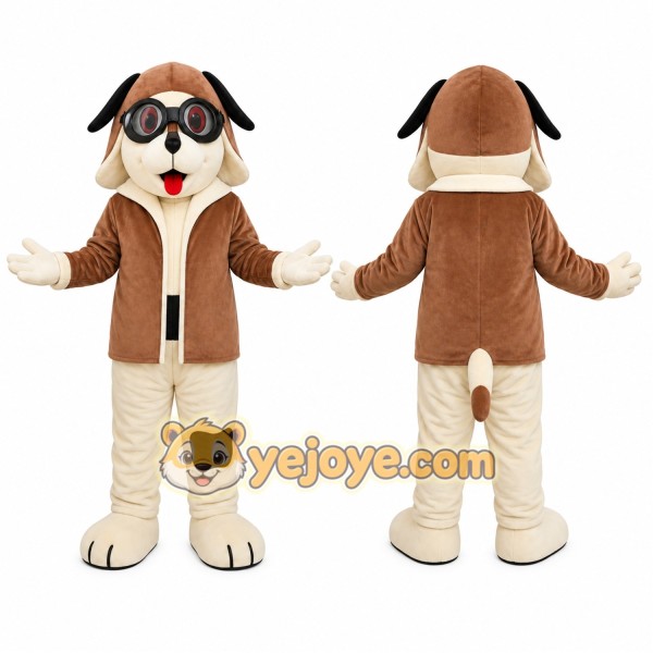 Aviator Dog Mascot Costume