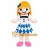 Blonde Dress Girl Mascot Costume