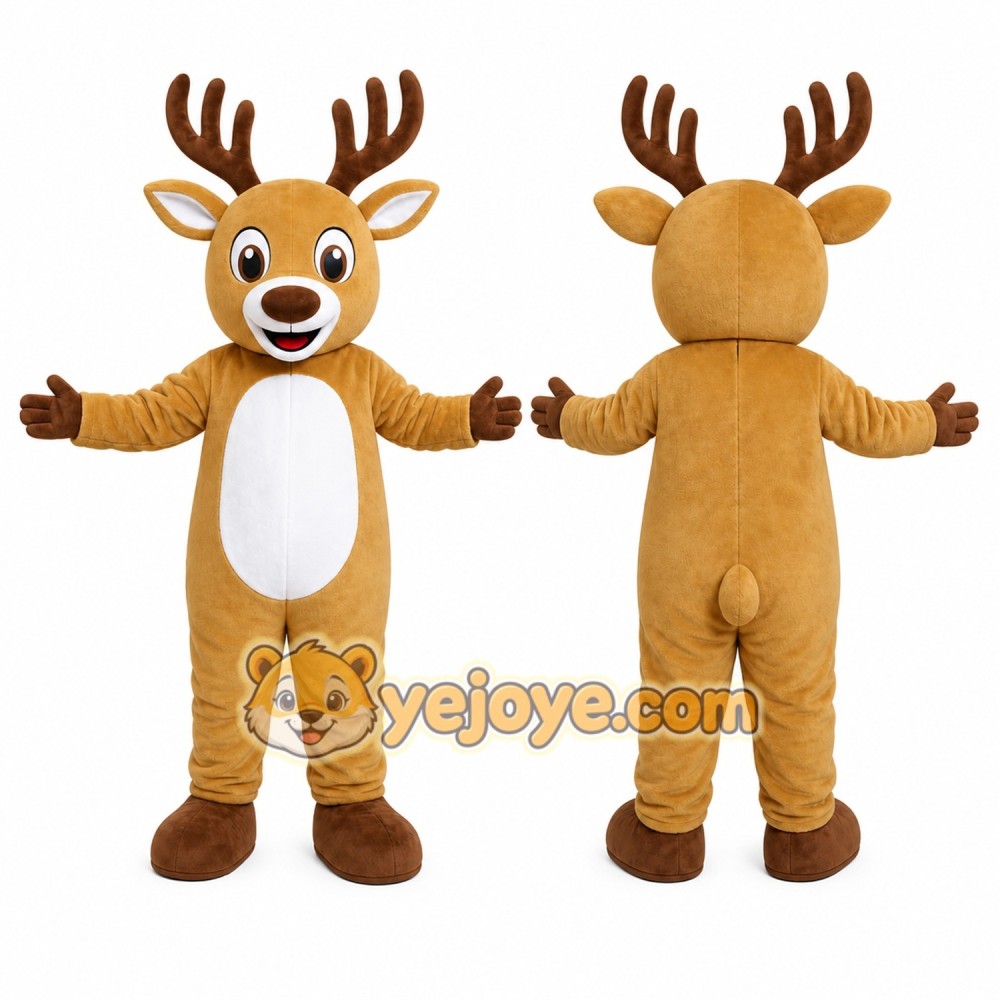 Brown Reindeer Mascot Costume