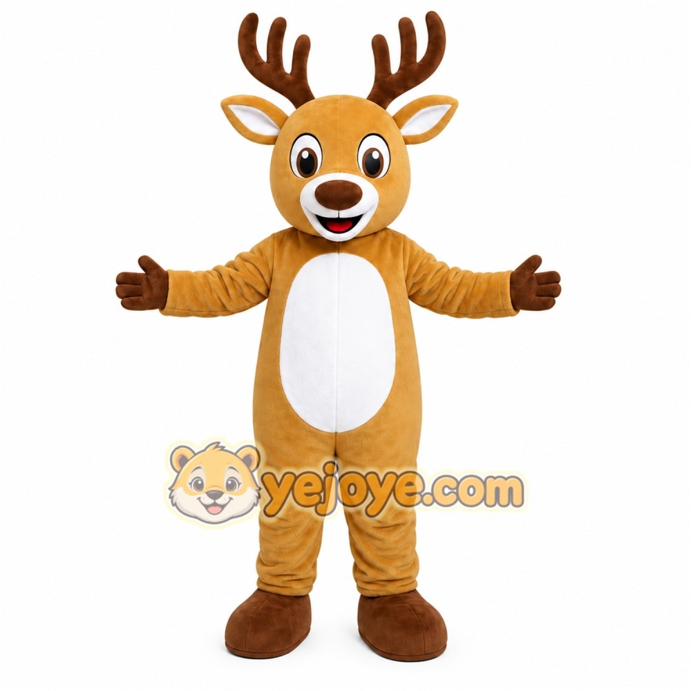 Brown Reindeer Mascot Costume