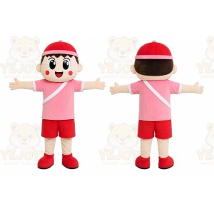 Pink Sports Girl Mascot Costume