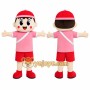 Pink Sports Girl Mascot Costume
