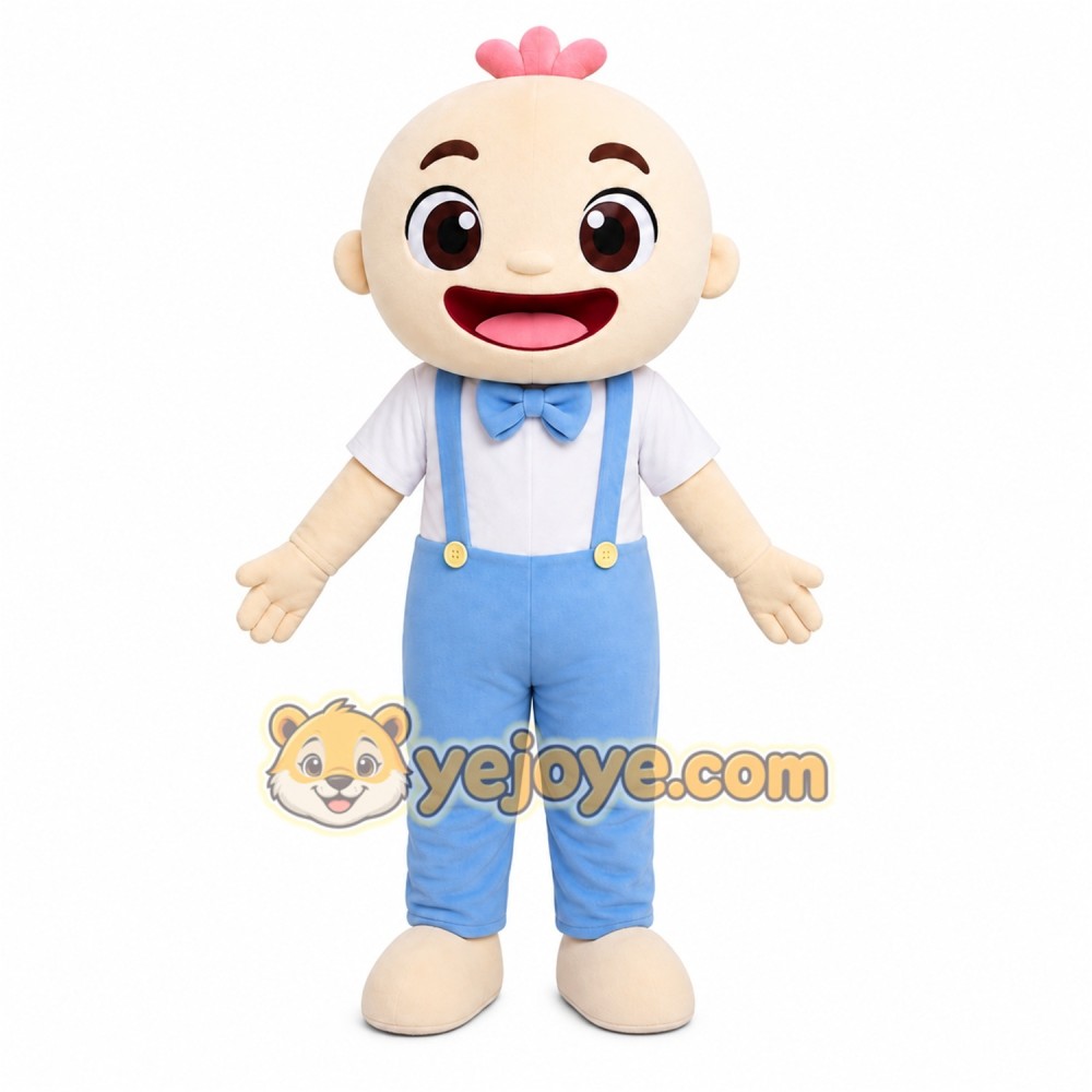 Baby Boy Overalls Mascot Costume Baby Boy Overalls Mascot Costume