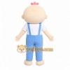Baby Boy Overalls Mascot Costume Baby Boy Overalls Mascot Costume